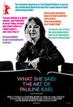Watch What She Said: The Art of Pauline Kael 123MoviesFree